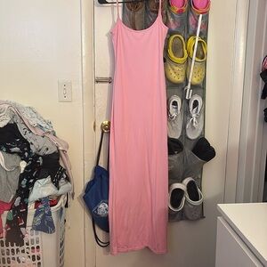 Pink long dress